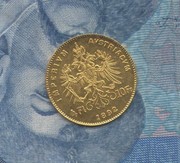 Золотая монета Австрия 1892г 4 флорина / 10 франков