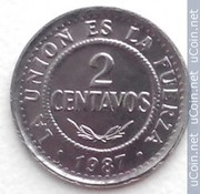 2 СЕНТАВО 1987 Боливия